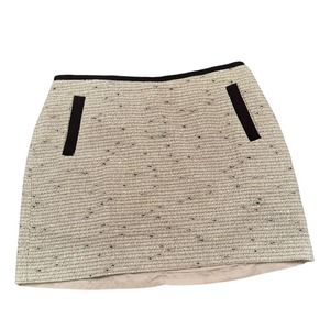 NWT Banana Republic Size 12‎ Woven Mini Shimmer Skirt Pencil Gold Beige Pockets
